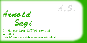 arnold sagi business card